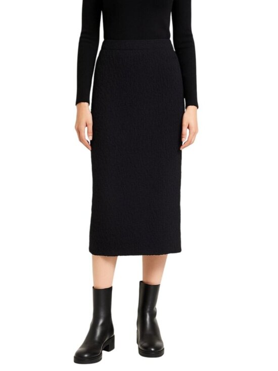 VINCE Smocked Cotton-Blend Skirt Textured Midi - Picture 11 of 11